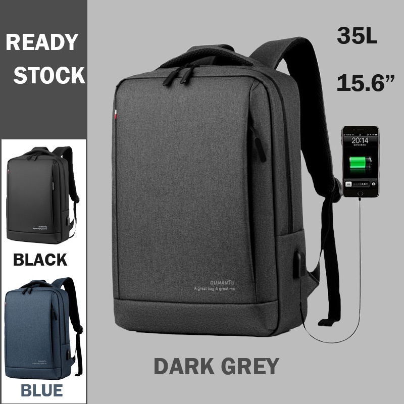 【SG Local】Men's Backpack Business Travel Laptop Backpack Waterproof with USB Charging