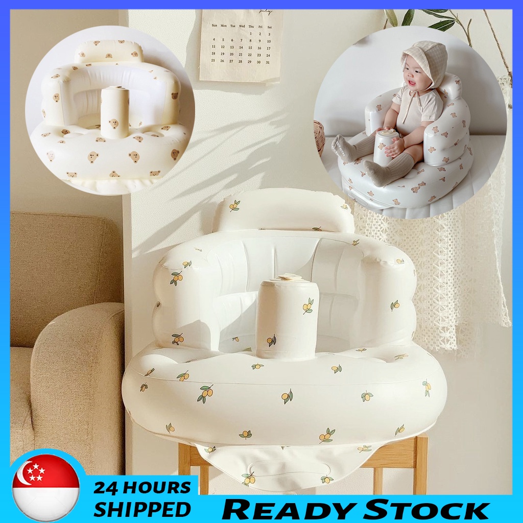 ?? [READY STOCK] Inflatable baby chair sofa Training Seat Baby Seat Bath Chair