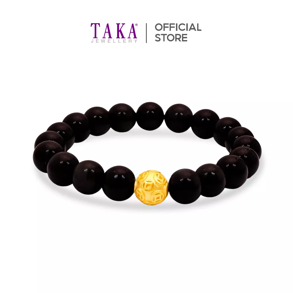 TAKA Jewellery 999 Pure Gold Wealth Ball Beads Bracelet