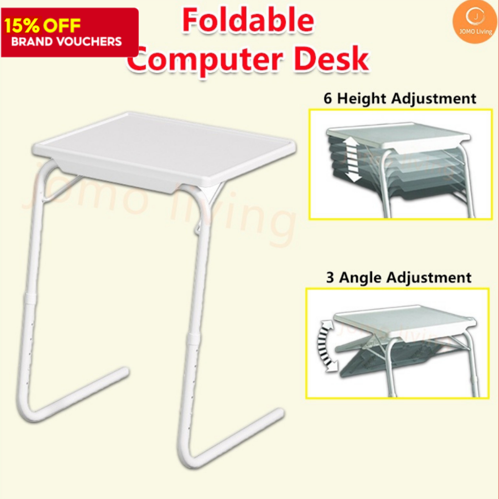Height Adjustable HDPE Beside Table Folding Computer Desk Lifting Multi-Purpose Side Table Bed Table